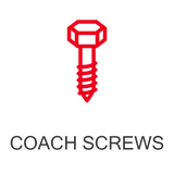 Coach Screws icon image that links to the growing range of coach screws held in stock at Fusion Fixings.