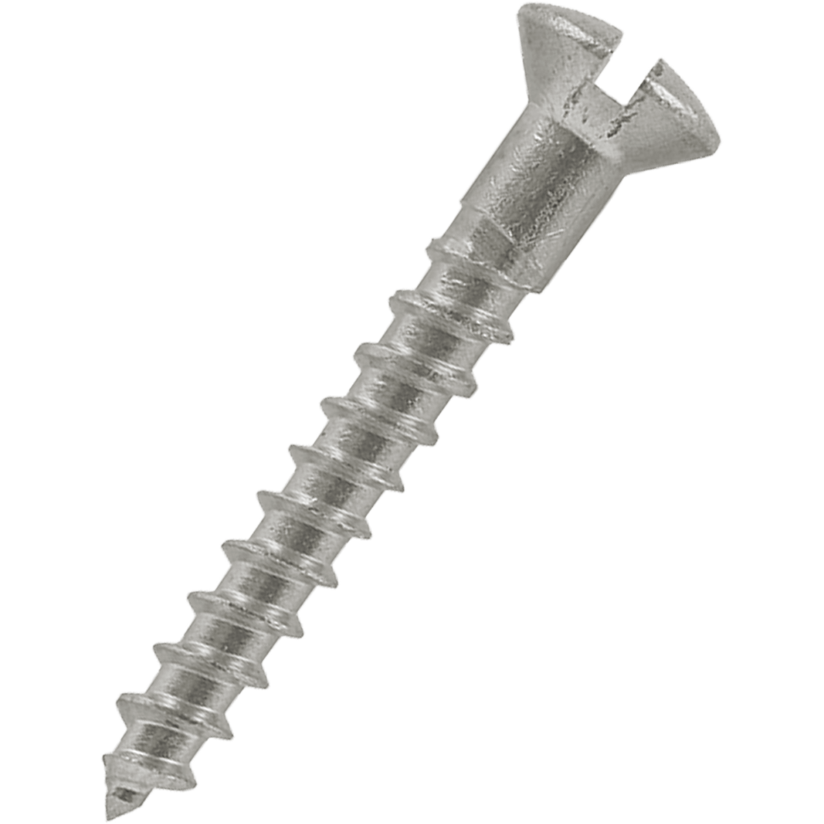 Corrosion-resistant, A2 stainless steel, slotted, raised countersunk woodscrews