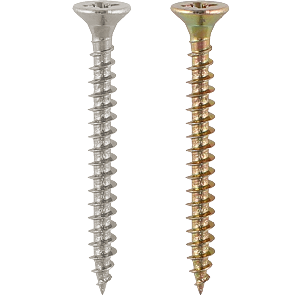 Chipboard screws, a versatile wood screw  with a Pozi drive countersunk head.