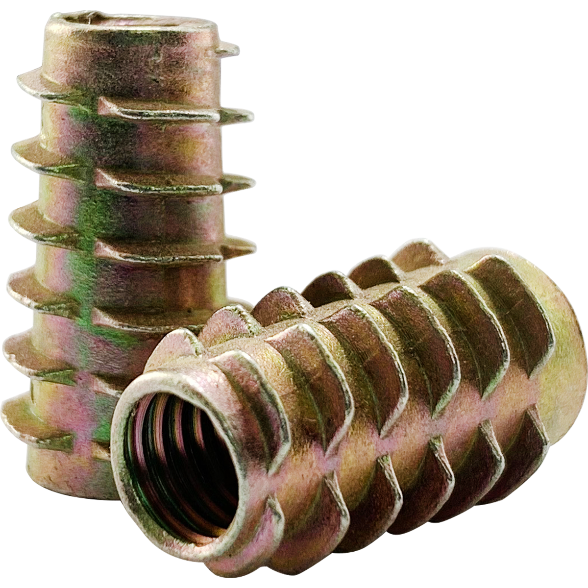 Threaded insert nuts, also known as threaded inserts are available in various diameters and lengths.