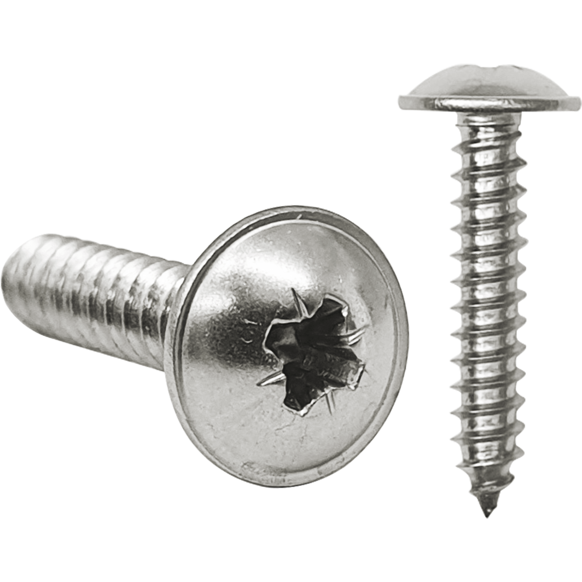 Corrosion-resistant, flanged head self tapping screws in A2 stainless steel