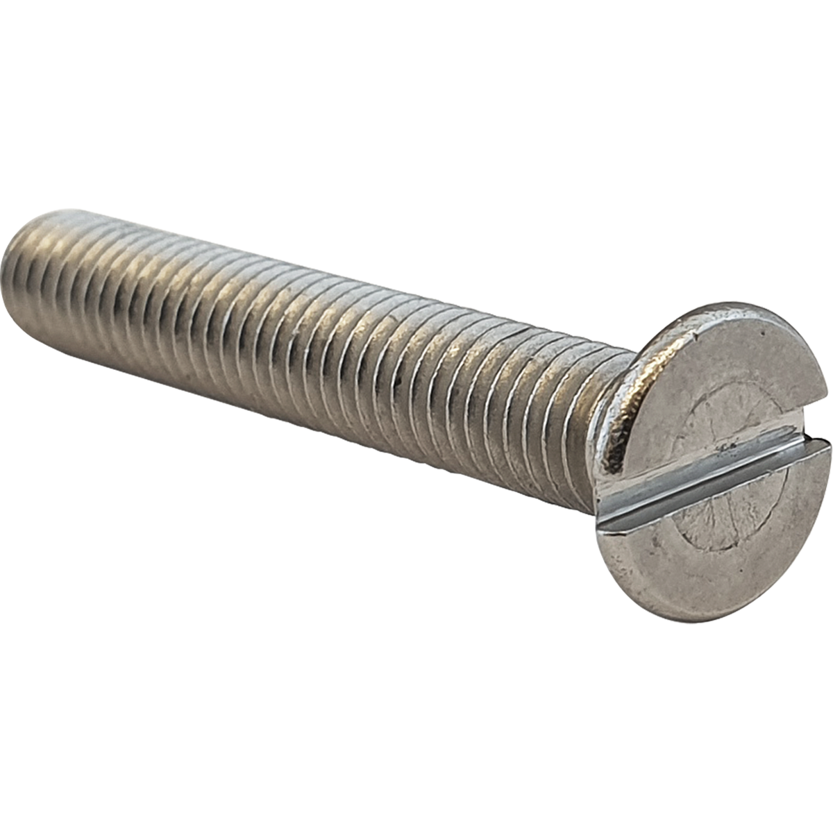 Metric, slotted, countersunk Machine Screws, manufactured in A2 stainless steel for a good level of corrosion resistance.