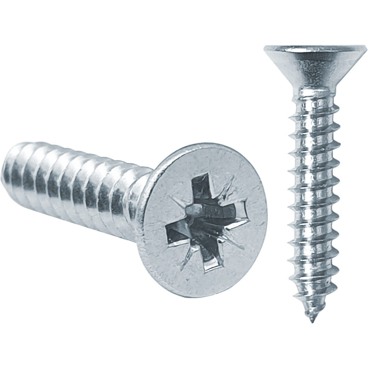 Countersunk self tapping screws with a bright zinc plating at great prices