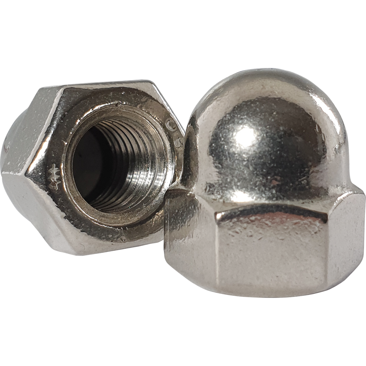 A2 stainless steel dome head nuts, also known as dome head hex nuts, capped nuts, or acorn nuts, due to the nut shape.