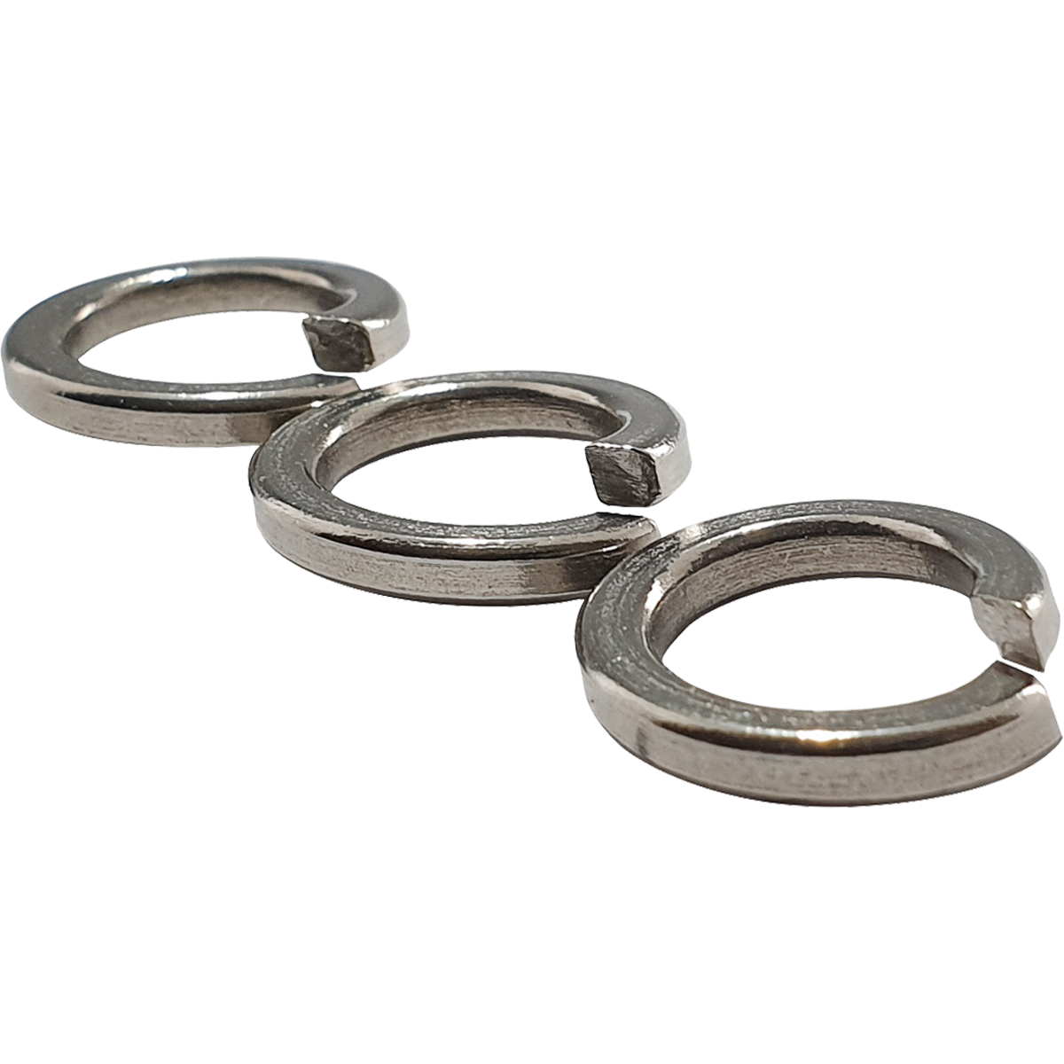 Spring washers, known as split ring or split lock washers