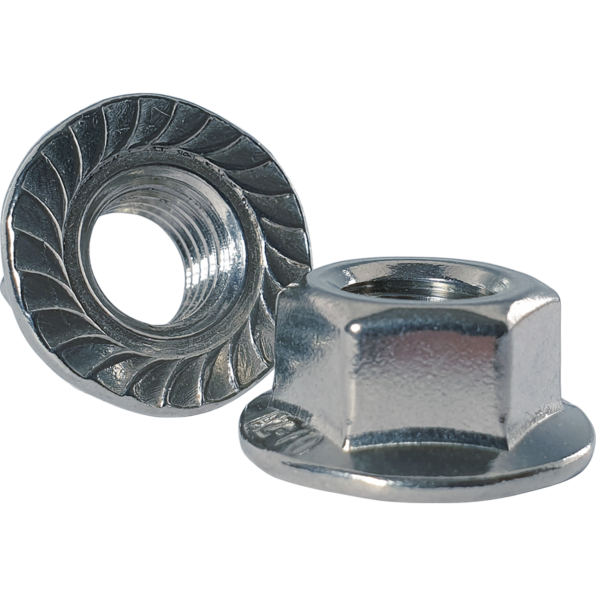 Serrated flange nuts, also known as serrated flange lock nuts are available in various diameters and at competitive prices.