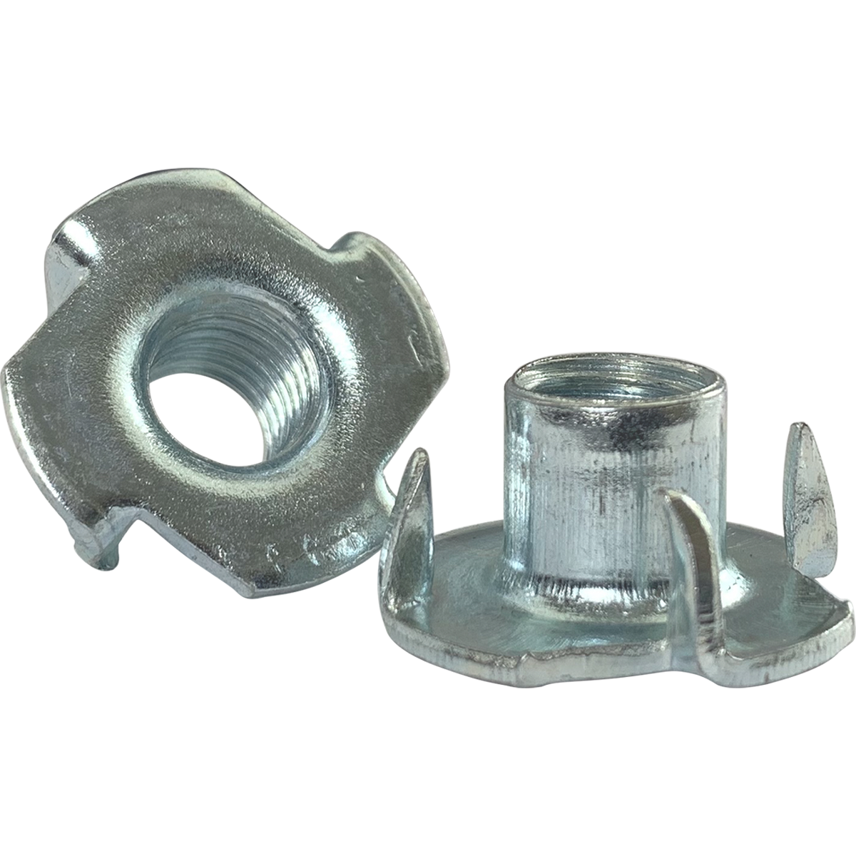 BZP - Bright Zinc Plated 4-prong Tee Nuts available in various diameters and at competitive prices