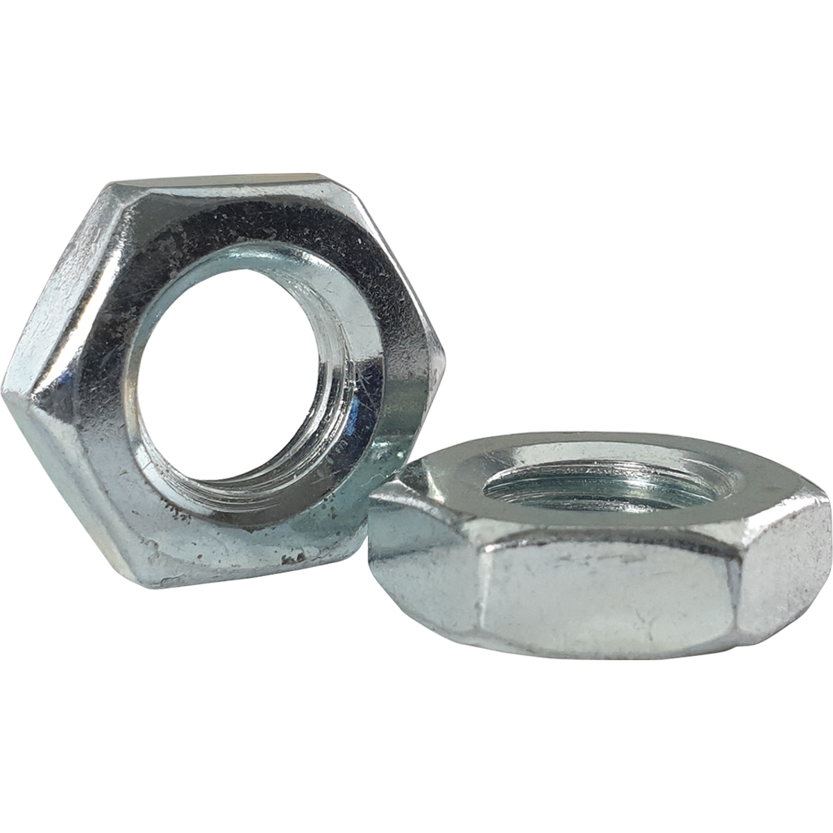 Metric BZP lock nuts, also known as half nuts available at competitive prices