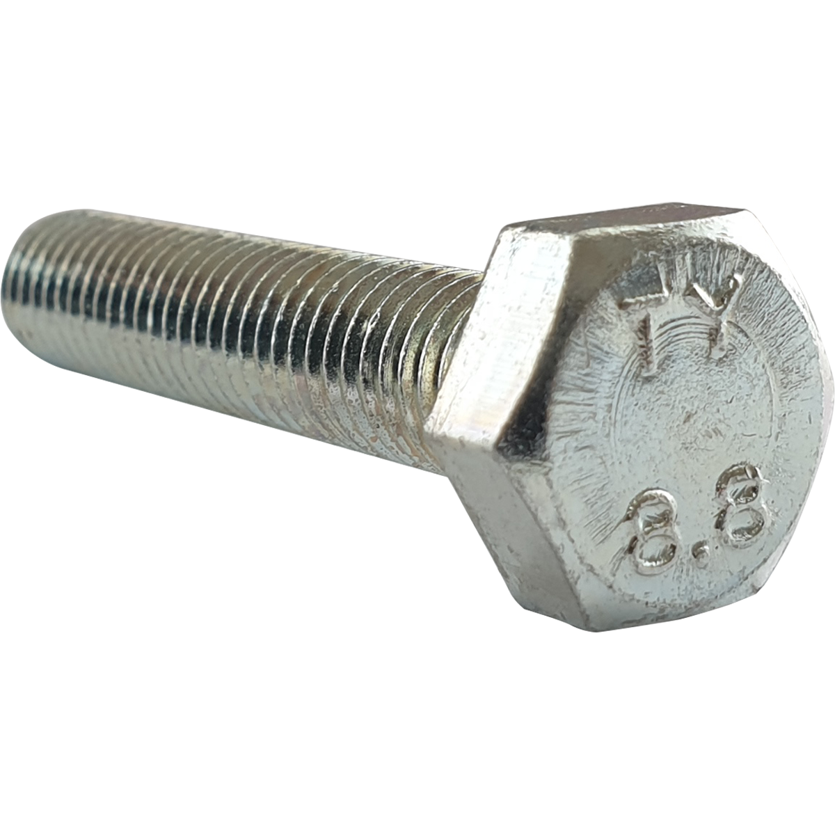 Metric fine, zinc plated, fully threaded hexagon set screw available in a selection of sizes.