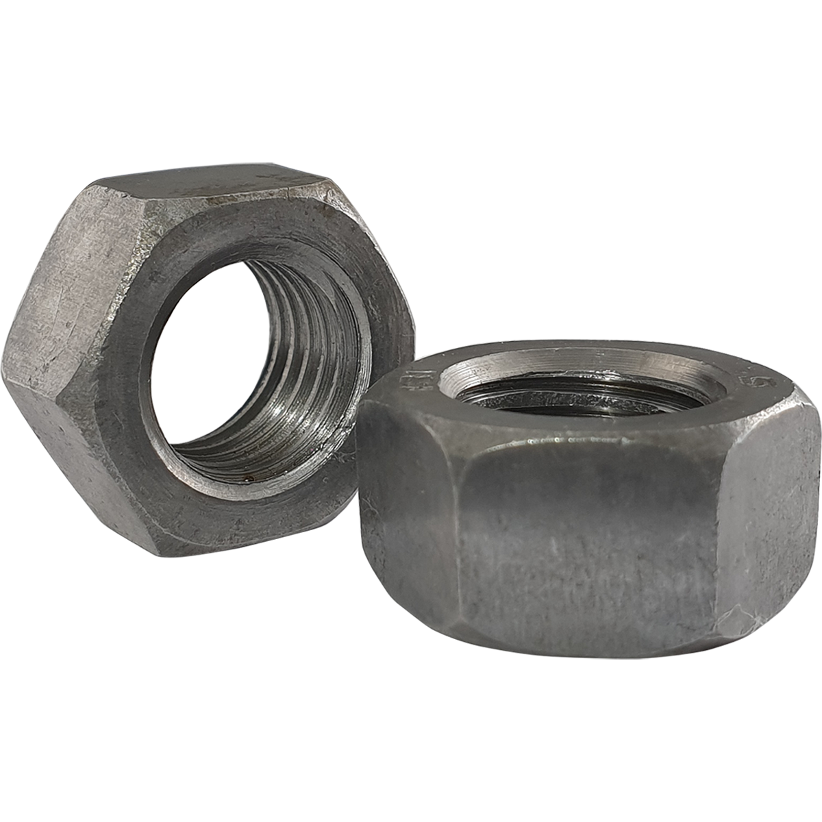 Self-colour, hex nuts, also known as hexagon nuts, at competitive prices with bulk discounts available across the range at Fusion Fixings.