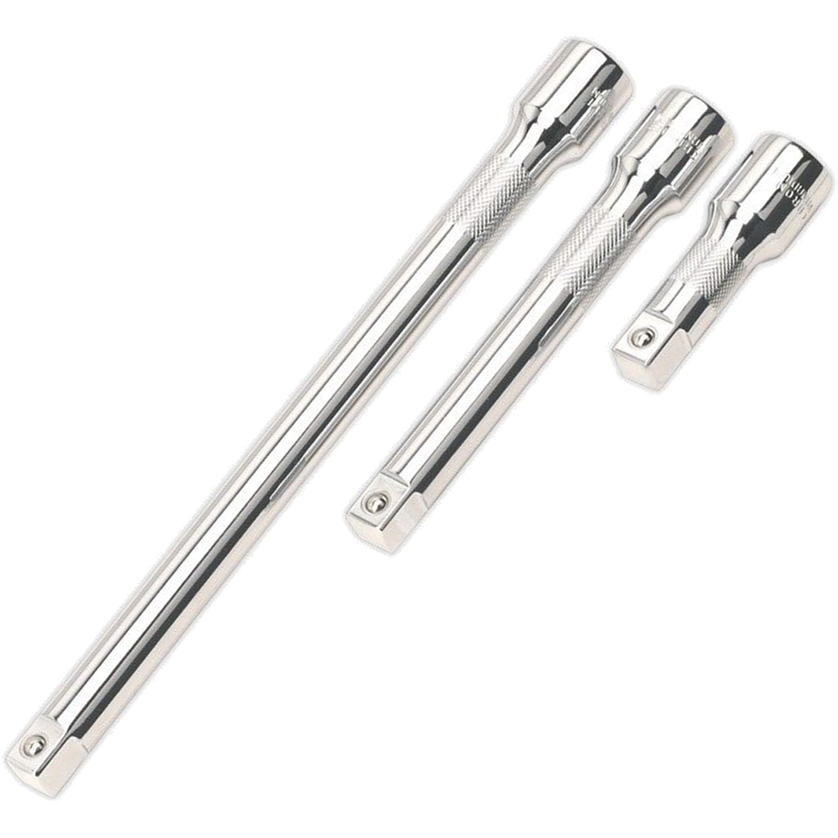 Socket extension bars for use with socket wrenches. Allows the user to reach those are to get to those hard to reach torquing applications