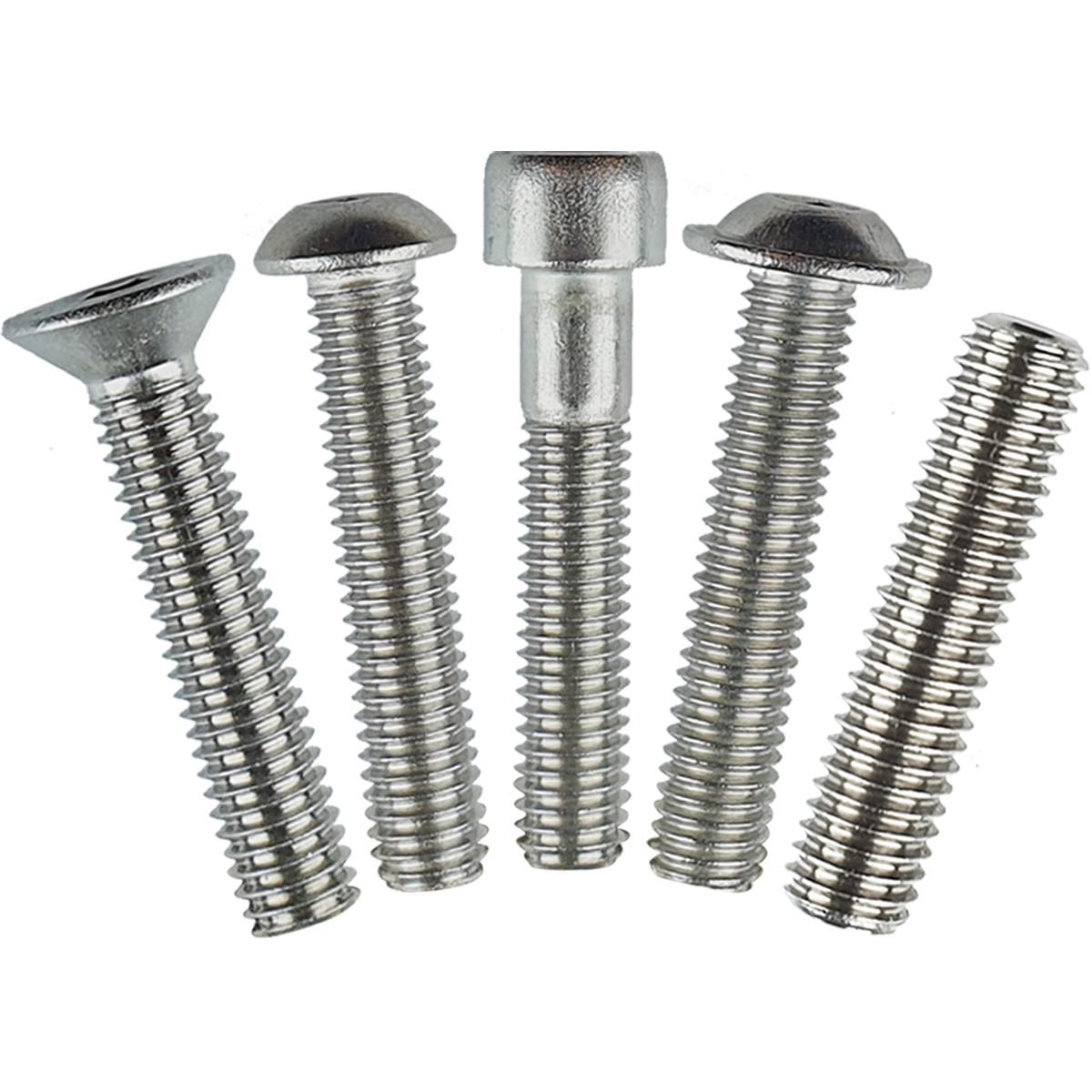 Socket head machine screws with a hex recess an extensive range of diameters, lengths, materials, and head types