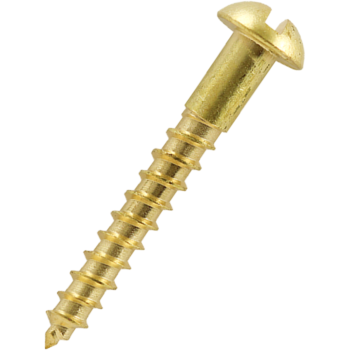 Brass, slotted, round-headed woodscrews at competitive prices.