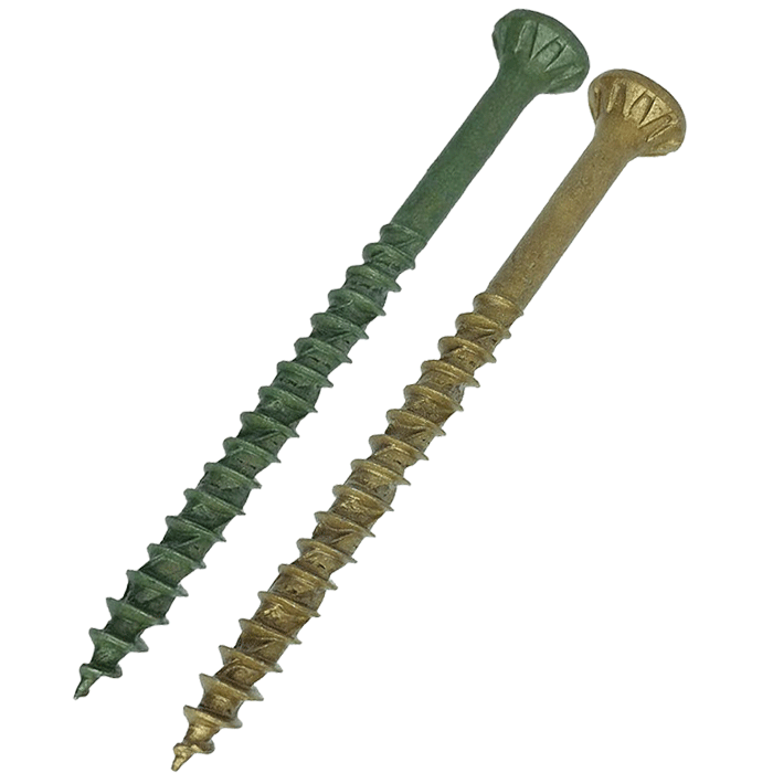 ForgeFast Torx Countersunk Premium Decking Screws Green & Tan