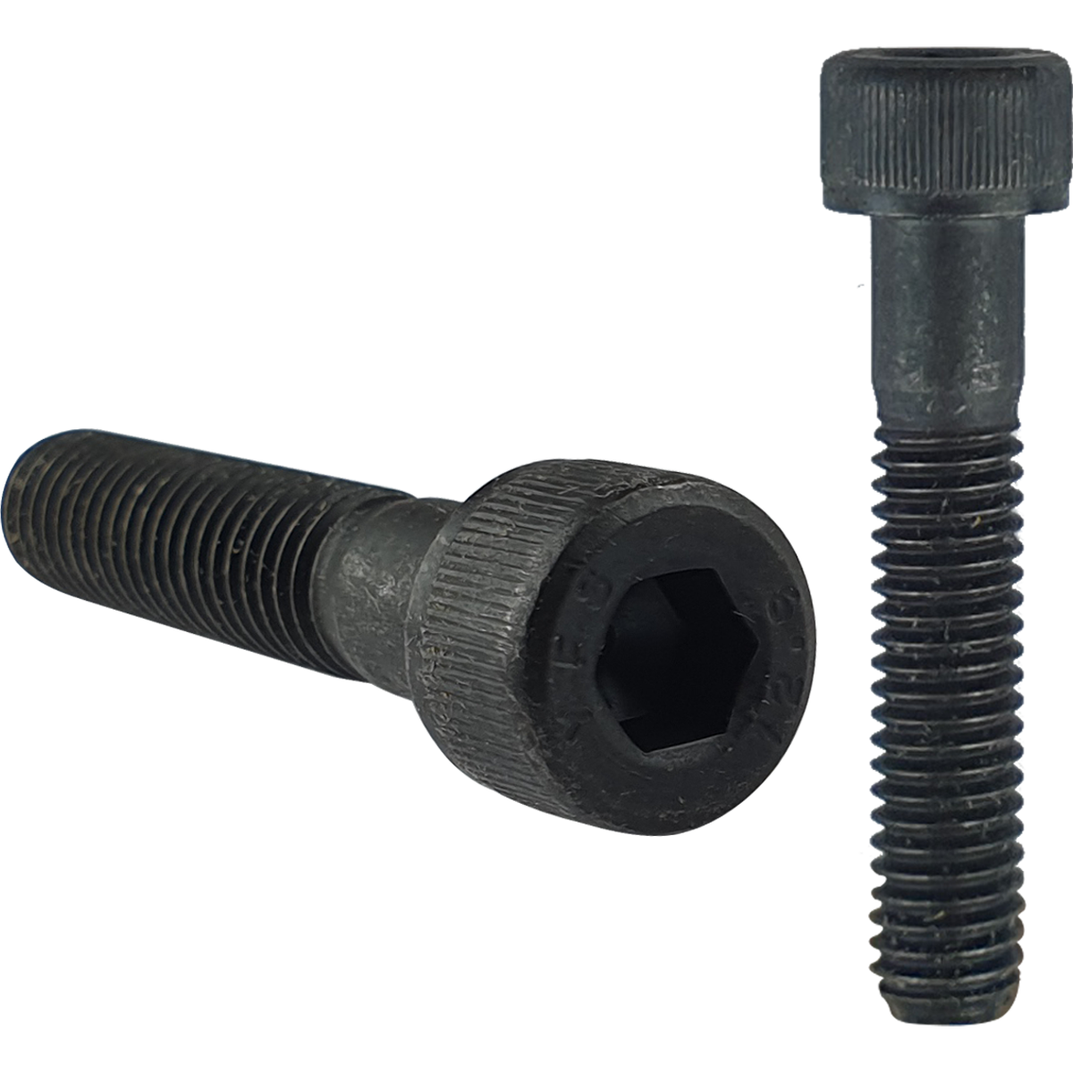 Self-colour, cap head screws with a hex socket recess. Also known as socket head screws and Allen key screws