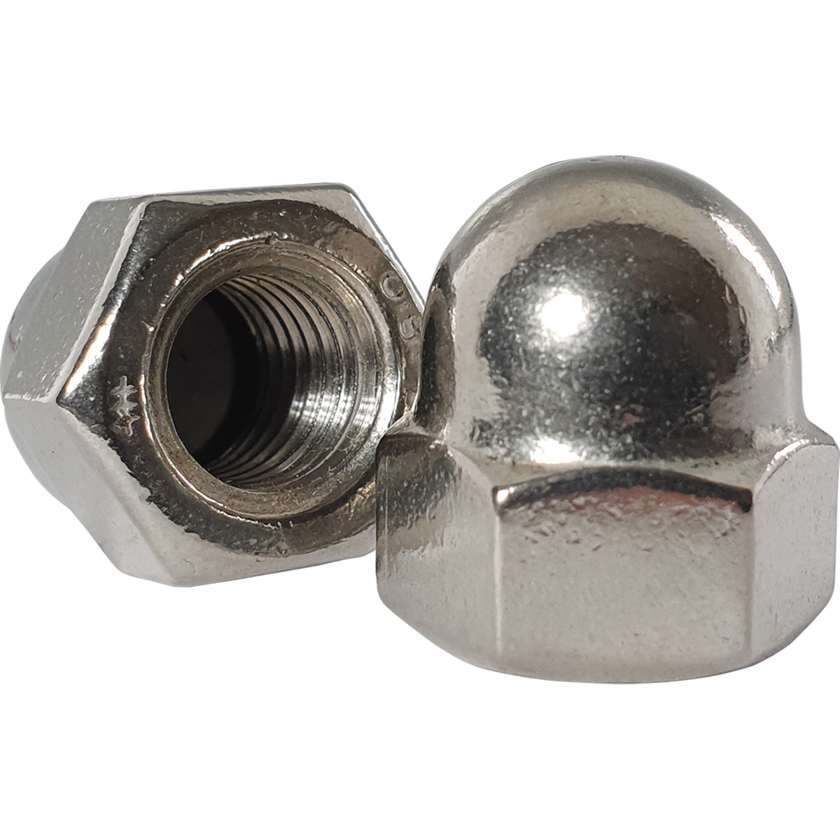 A nut with a rounded dome side for use on threaded ends. Corrosion resistant, UNF, A2 stainless steel dome nuts in various diameters and at competitive prices. 