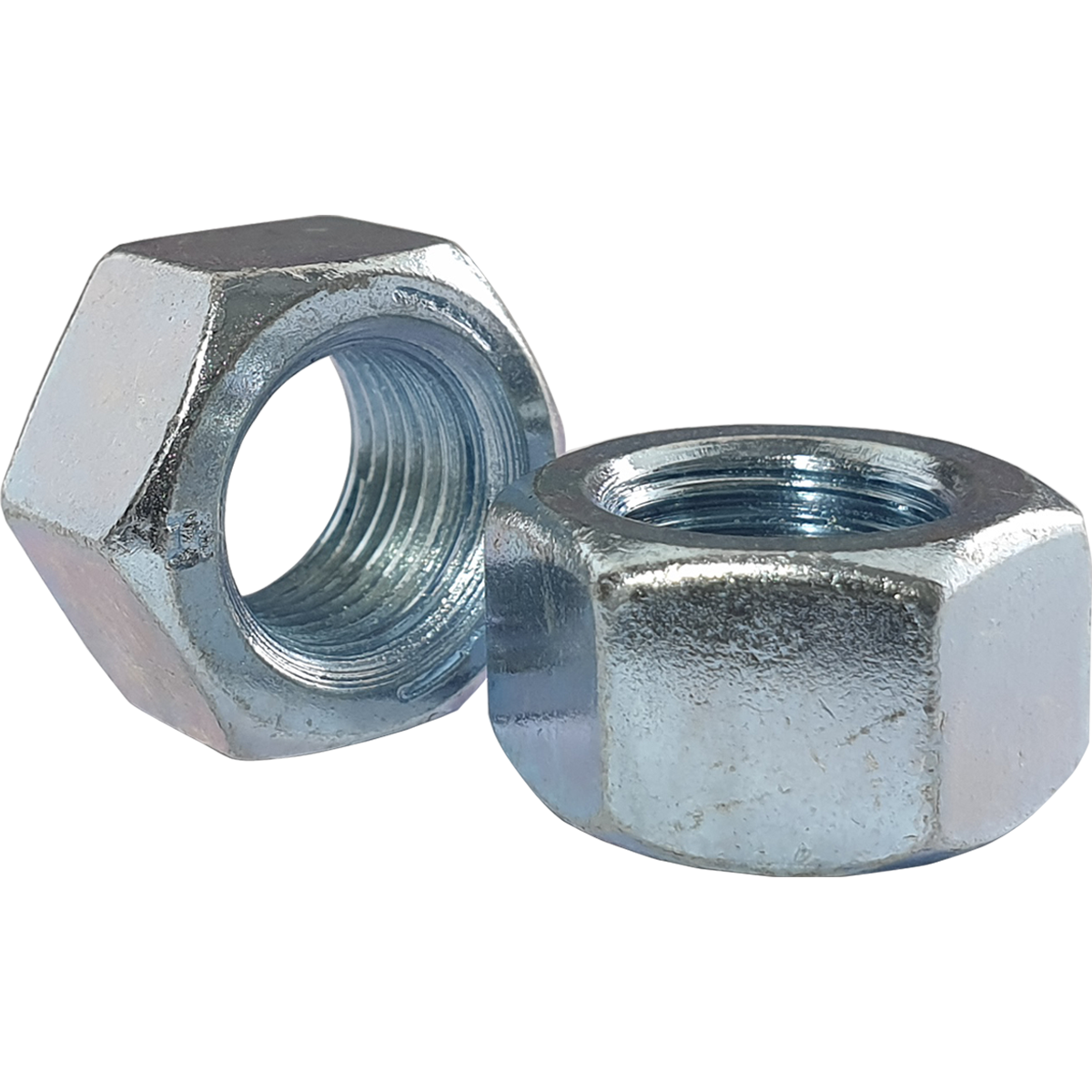 UNF - BZP full hex nuts, also known as hexagon nuts. Various diameters available with competitive prices and bulk discounts from Fusion Fixings