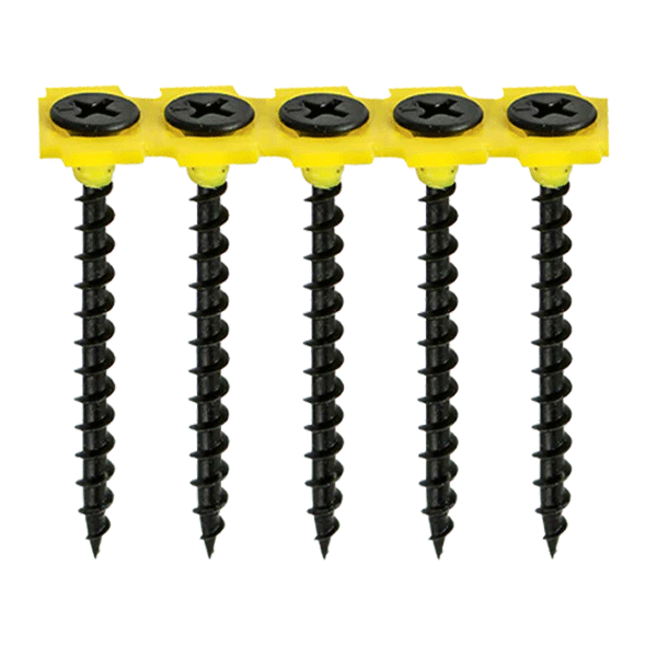 Product image for a selection of Collated Drywall Screws at competitive prices from Fusion Fixings. Part of a growing range of wood screws in stock.