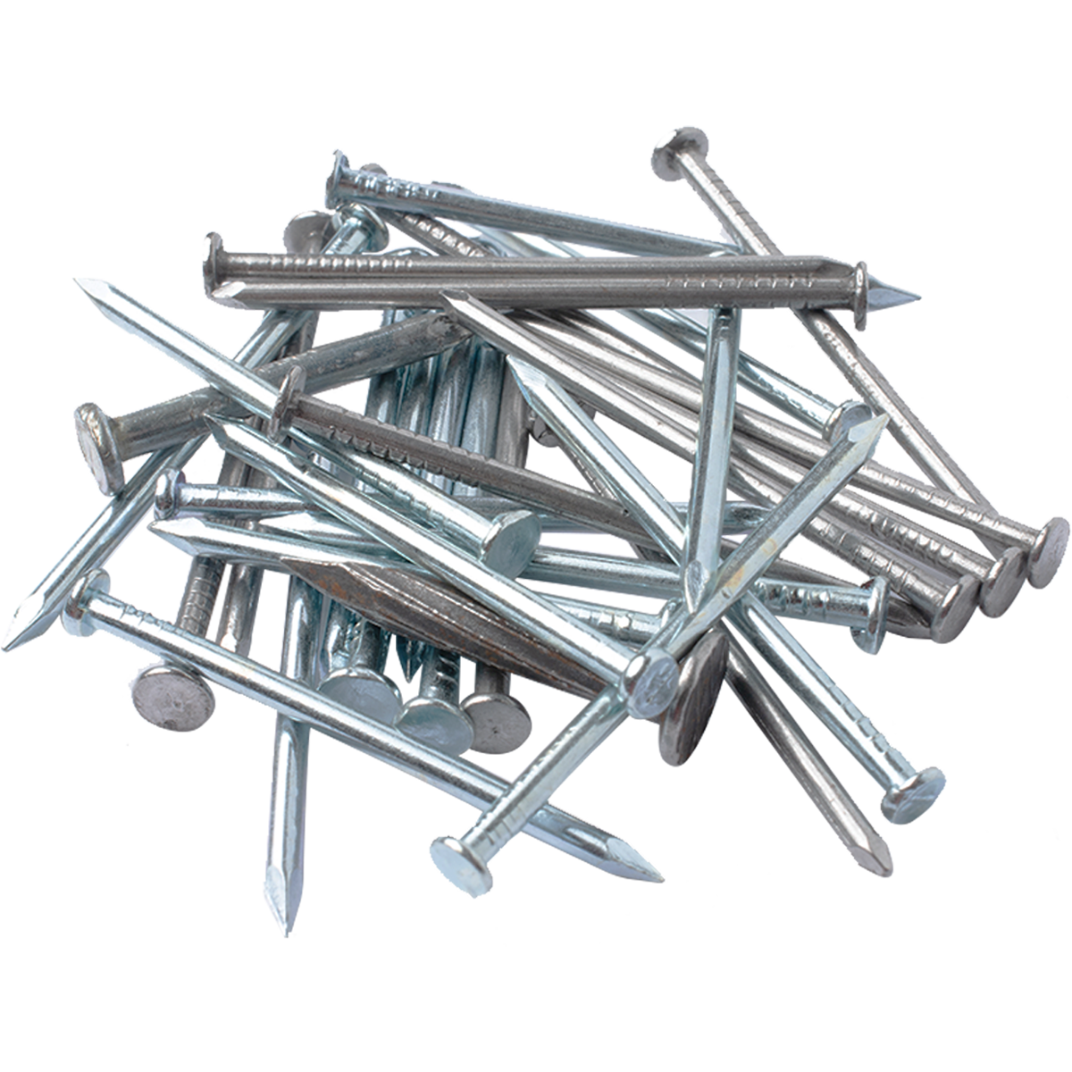 A comprehensive range of nails and pins. From poly head nails, round wire nails, clout nails to collated pins.