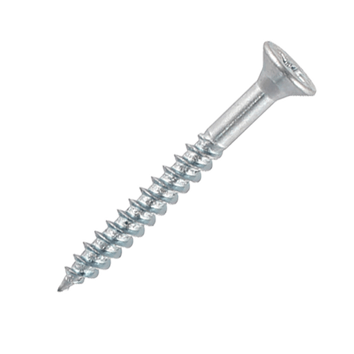 8 x 3” (4 x 80mm) Pozi Countersunk Twin Thread Wood Screws BZP - Box of 100, 00083CWZ100