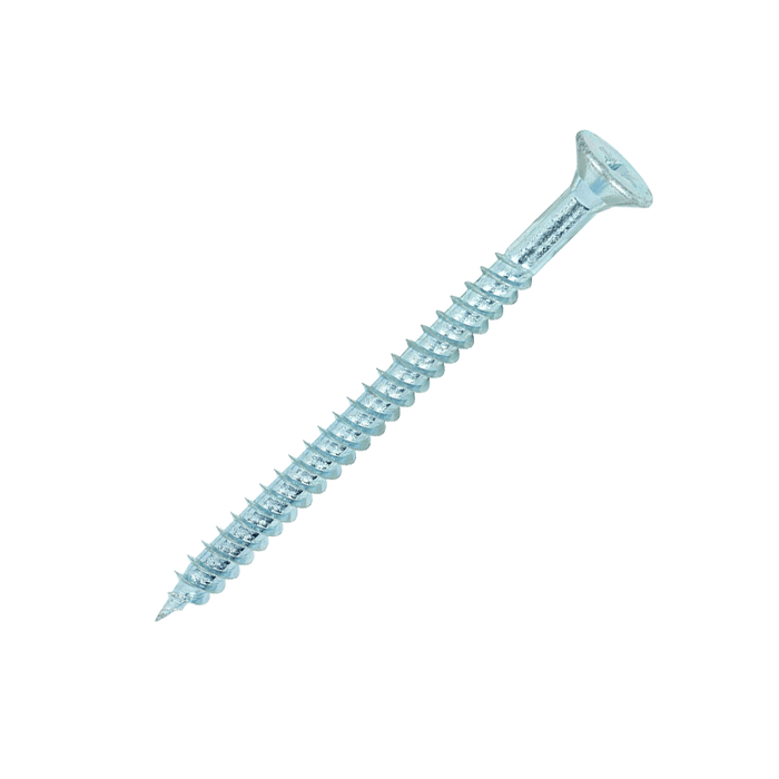 12 x 3” (6 x 80mm) Pozi Countersunk Twin-Threaded Wood Screws BZP - Box of 100, 00123CWZ100