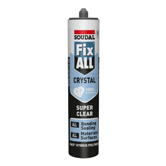 Soudal Fix All Crystal Adhesive & Sealant Clear -  290ml, 118779 CLEARANCE