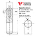 12mm (M6) x 35mm Extractable Dowel Pin, Metric, Hardened & Ground Steel, Self-Colour, DIN 7979D