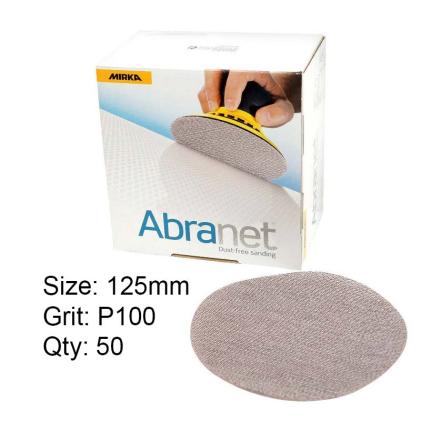 Mirka Abranet netschuurstroken 70x125 mm klittenband/korrel P180 / 50 stuks/voor het schuren van hout, plamuur, lak, kunststof / 5414905018 Mirka Abranet netschuurstroken 70x125 mm klittenband/korrel P180 / 50 stuks/voor het schuren van hout, plamuur, lak, kunststof / 5414905018