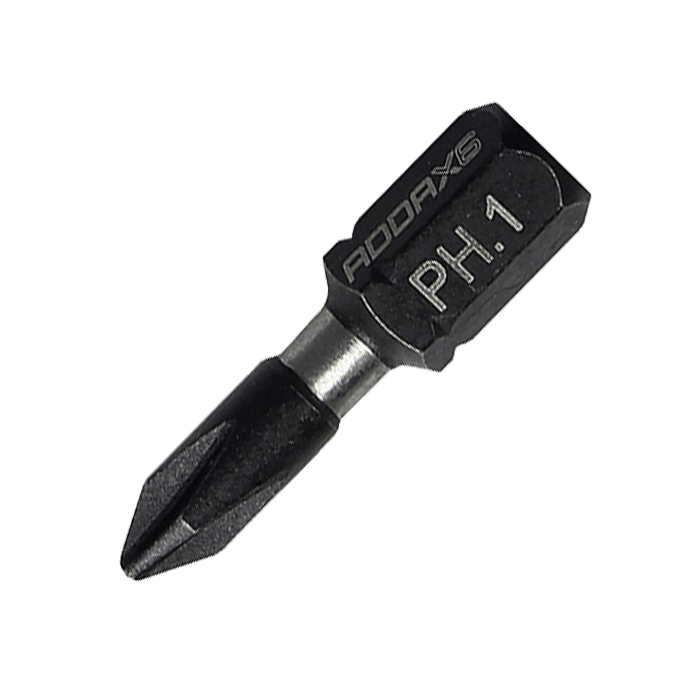 Phillips X6 Impact driver Bits, PH1 x 25mm, Pack of 10 (1PH25X6)