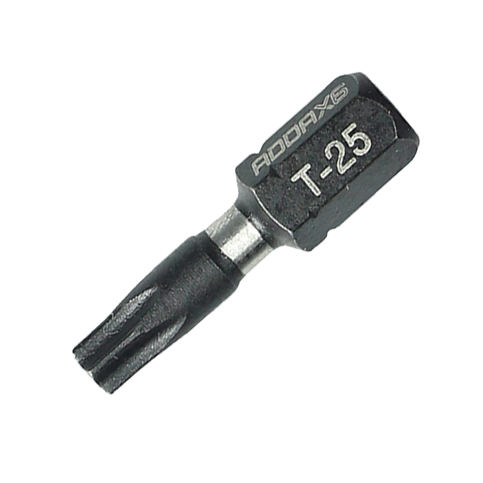 Torx X6 Impact driver Bits, TX25 x 25mm, Pack of 10 (25TX25X6)