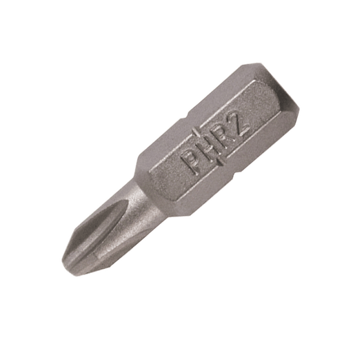 PH2 x 25 Phillips Driver Bits S2 Steel, Pack of 10 (2PH25PACK)