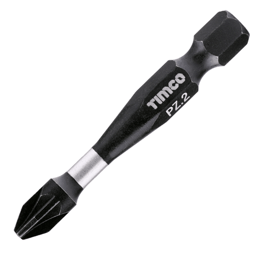 Pozi X6 Impact driver Bits, PZ2 x 50mm, Pack of 5 (2PZ50X6)