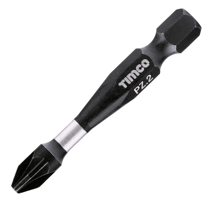 Pozi X6 Impact driver Bits, PZ2 x 50mm, Pack of 5 (2PZ50X6)