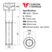 M30 x 100mm Socket Cap Head Screw / Bolt, A2 (304) Stainless Steel DIN 912