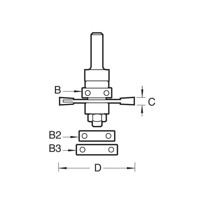 40mm Dia. x 4mm Cut Trend Biscuit Jointer Set 1/2 Inch Shank (342X1/2TC) - CLEARANCE