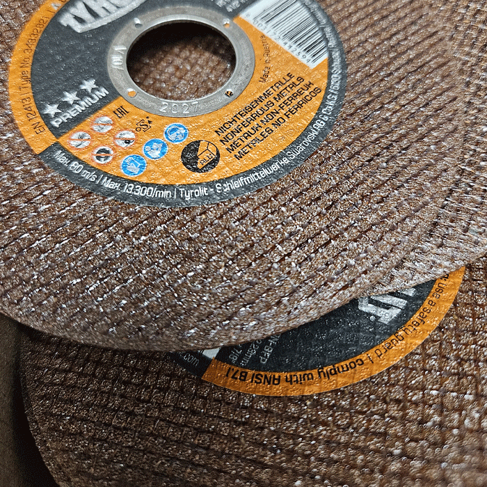 Tyrolit Cutting Discs, 115 x 1mm, PREMIUM Cut-Off Aluminium Cutting Discs, Pack of 25 (A60N-BFP)