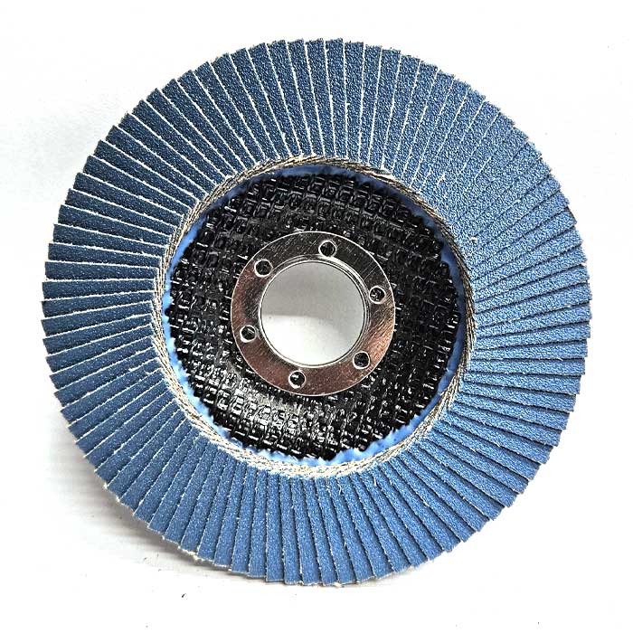 Abrasive pads of the Tyrolit ONE 120 Grit Flap Discs, 115mm, 2in1 Flap Discs, 27A, ZA120Q-B (Pack of 10)