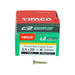3.5 x 20mm Timco C2 Strong Fix Wood Screws, Pozi, Countersunk, ZY, Box of 200 (35020C2)