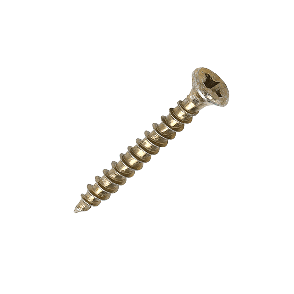 3.5 x 30mm Timco Velocity Wood Screws, Pozi, Countersunk, ZY, Box of 200 (35030VY)
