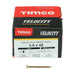 3.5 x 45mm Timco Velocity Wood Screws, Pozi, Countersunk, ZY, Box of 200 (35045VY)