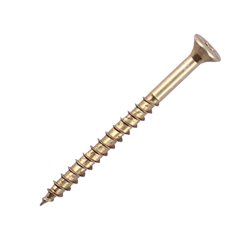 3.5 x 50mm Timco Velocity Wood Screws, Pozi, Countersunk, ZY, Box of 200 (35050VY)