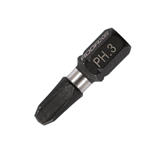 Phillips X6 Impact driver Bits, PH3 x 25mm, Pack of 10 (3PH25X6)