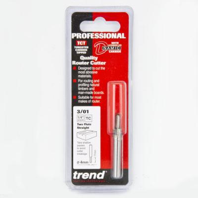 Trend 3/01X1/4TC Two Flute Straight Router Bit