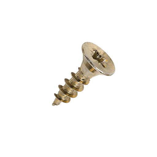 Wood screw image of the 4.5 x 16mm Countersunk Wood Screws, Pozi, Zinc & Yellow, Box of 200 (45016CLAF)