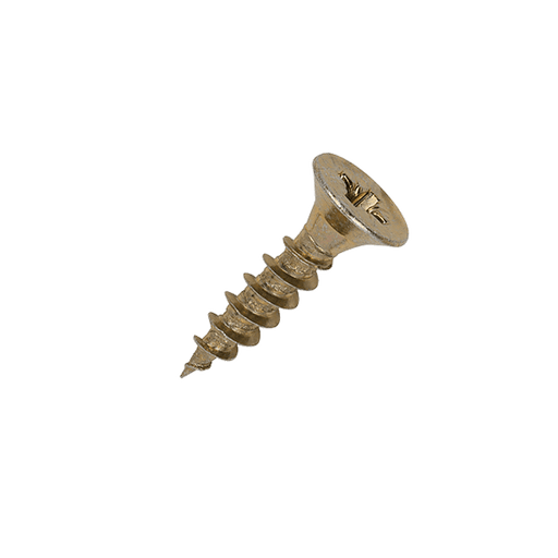 4.5 x 20mm Countersunk Wood Screws, Pozi, Zinc & Yellow, Box of 200 (45020CLAF)