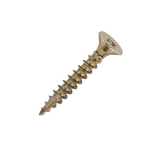 wood screw of the 4.5 x 30mm Countersunk Wood Screws, Pozi, Zinc & Yellow, Box of 200 (45030CLAF)