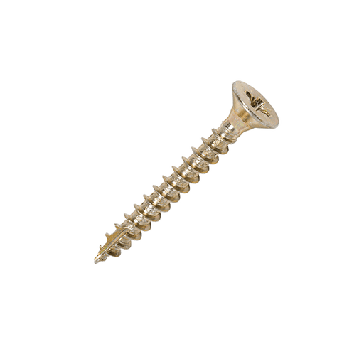 4.5 x 35mm Countersunk Wood Screws, Pozi, Zinc & Yellow, Box of 200 (45035CLAF)