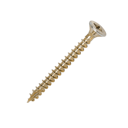 Wood screw for the 4.5 x 45mm Countersunk Wood Screws, Pozi, Zinc & Yellow, Box of 200 (45045CLAF)