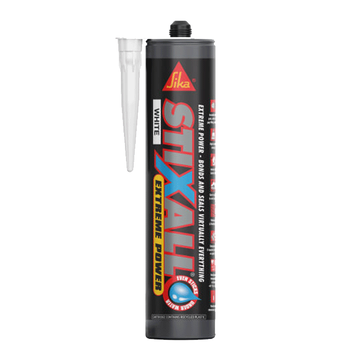 Everbuild Sika Stixall Extreme Adhesive & Sealant White - 290ml, 483110