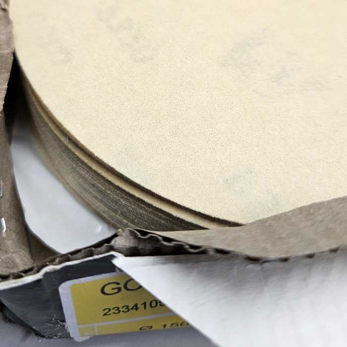 Mirka 150mm GOLD PSA Sanding Discs (No Holes) P320 Grit - Pack of 100 (2334109932) CLEARANCE